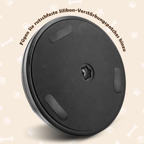 Ykall Krallenschleifer für Hunde – 360° Drehbares Kratzbrett mit Leckerlibox, Stressfreies Nagelfeilenbrett und Kratzpad zur Pfoten- & Krallenpflege, Kratzmatten (Schwarz)