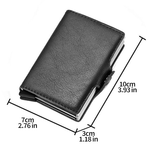 Men's Slim Wallet | Mens Automatic Pop Up Metal Credit Card Case | Mini Wallet with RFID Protection3
