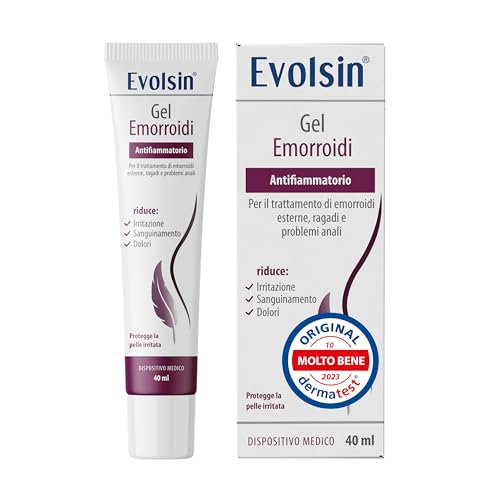 Evolsin® Gel per emorroidi I crema emorroidi riduce il dolore, il sanguinamento, il prurito I 40ml