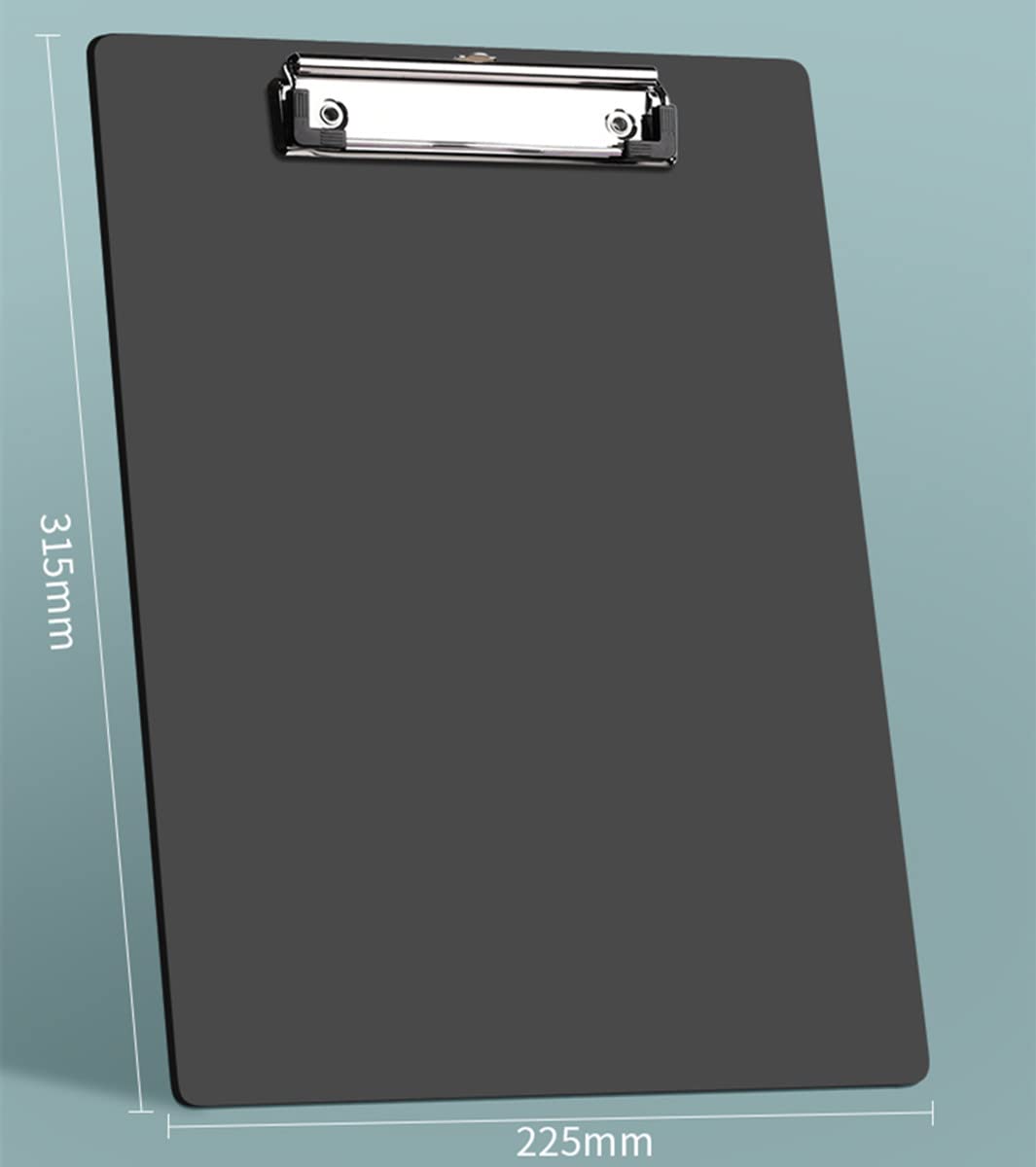 Clipboard Folder, 6 Packs A4 Plastic Clip Boards with Secure Hold for Office & Classroom Supplies - Black