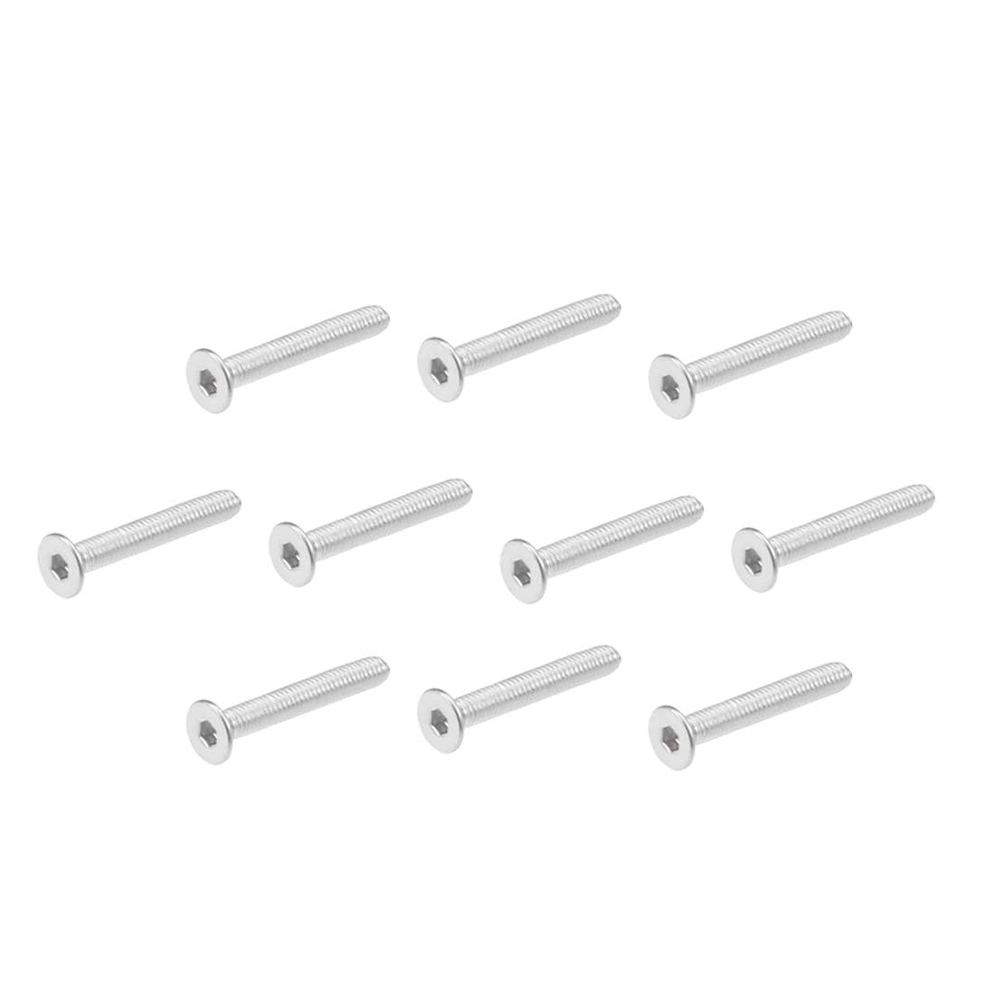 TOP-VIGOR 80Pcs M3 x 20mm Hex Socket Countersunk Head Cap Screws, Allen Socket Drive 304 Stainless Steel DIN7991 Flat Head Socket Cap Screws Bolts for