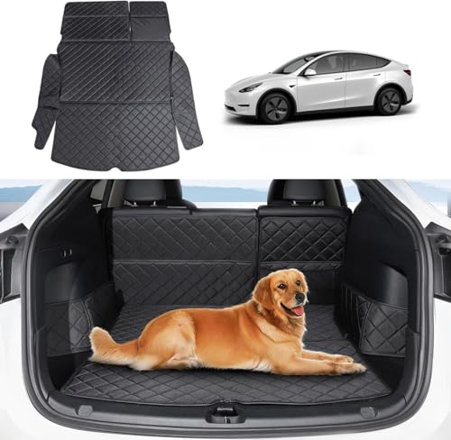 topfit für Tesla Model Y Kofferraummatte Model Y Kofferraum wasserdichte Hund Auto Sitzbezüge Schutz Allwetter Hintere Bodenmatte für Tesla Model Y Zubehör 2020-2025