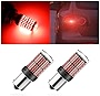 2Pack 1157 LED Brake Light Bulb, 12V-24V BAY15D Replacement Light Bulb for Reverse Brake Tail Running Parking, 144SMD 3014 Chipset Backup Turn Signal Lights, Universal for Car RV Trailer Boat (Red)