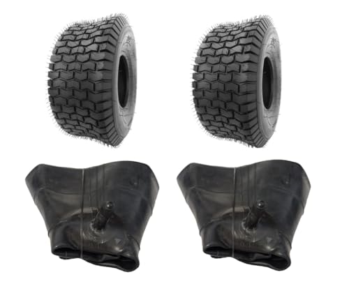 Lot de 2 chambres à air + 2 pneus à gazon 20 x 8,00-8 profil LG01 avec chambres à air pour tracteur pelouse, tondeuse autoportée 8