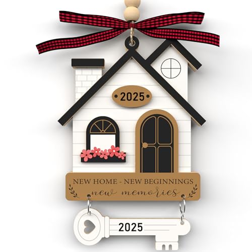 House Warming Gifts New Home - Housewarming Gifts for New House - Housewarming Gift Presents for Women, Couple - New House New Beginning -New House Owners Gift Ideas - Wooden Home Ornament 2025