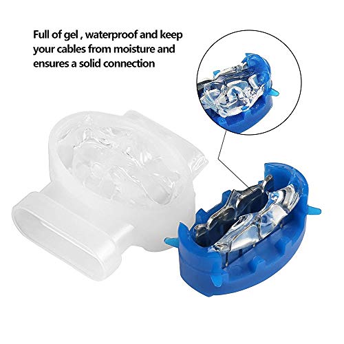 Uni-Fine 20 Pack Cable Connector Waterproof Electrical Wire Connectors Crimps Gel Filled Lawnmower Connector for Robotic Lawn Mower Flymo Husqvarna Automower Irrigation Applications