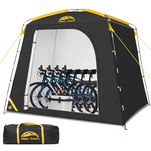 Image of Happy Travel Bike Storage Shed Tent, Waterproof Portable Bicycle Cover Shed