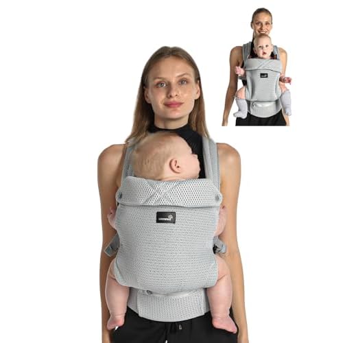 GROWNSY Baby Carrier Newborns to Toddlers, Ergonomic Baby Toddler Carrier Wraps with Head Support, Easy to Wear, Infant Carrier Baby Gift, Travel and