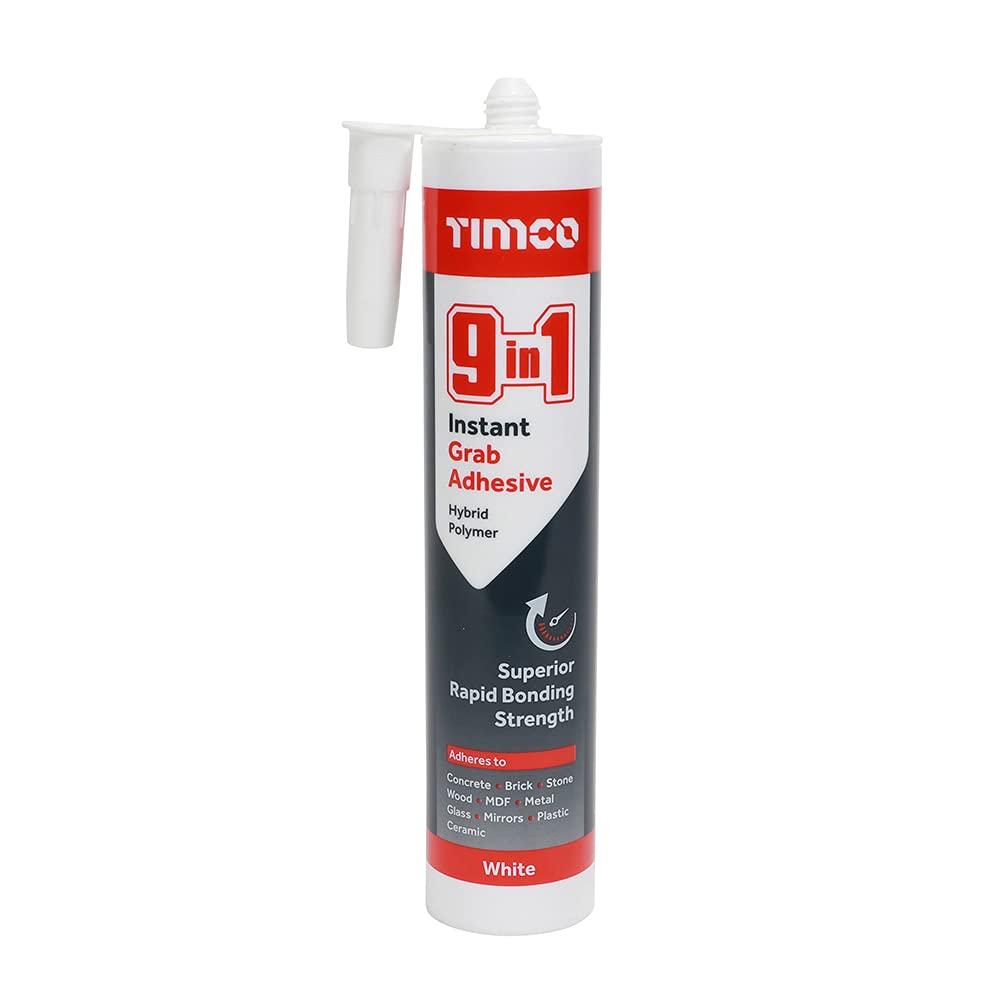 Timco White 9 In 1 Instant Grab Adhesive - 290Ml
