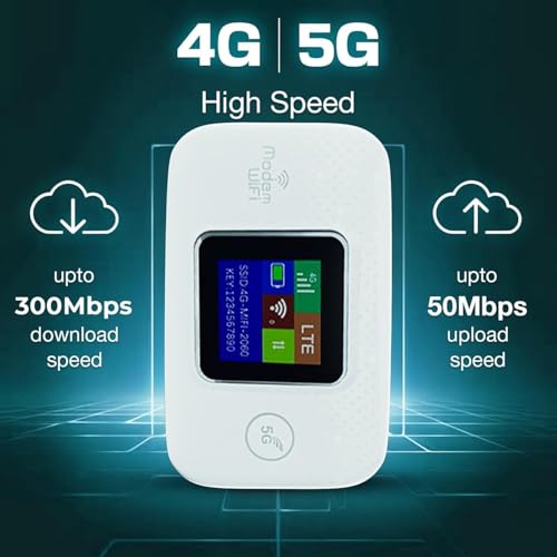 Image of NPTCL WiFi Dongle with All 4G /5G Sim Support Type C| Portable Wireless Hotspot Device | Upto 300Mbps 3000mAh Battery 10 Device | Pocket Wireless Data Card WiFi Dongle with Sim Slot | Laptop PC Mobile