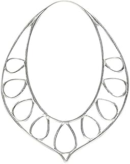 Amoracast Sterling Silver Charm Pear Adorn 35x42mm, 35 x 42mm