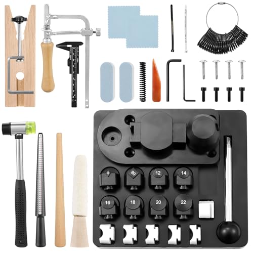 Ring Bending Tool Kit Complete Spoon Ring Making Kit with Ring Bender Tool ring Maker Machine for DIY Jewelry for Beginners & Professionals Ideal for Holidays like Christmas Valentines Day