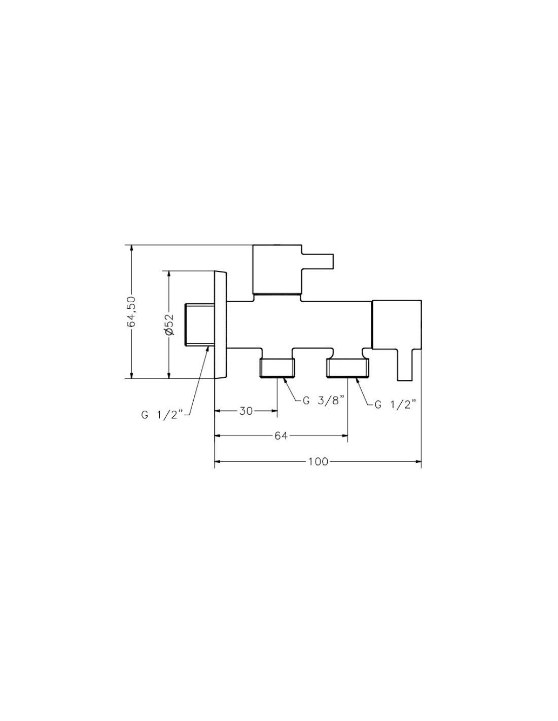 Genebre 3109 04 - V. Escuadra Doble 1/2" - 3/8"