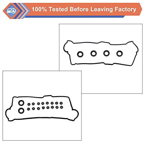 Zonfant Engine Valve Cover Gasket Set With 6 Pcs Spark Plug Tube Seals & 16 Pcs Grommets, Compatible With 1995-2004 Toyota 3.4L 4Runner, T100, Tacoma, Tundra, Replace#Vs50422R Vc203 Ms 95899 #TOP6