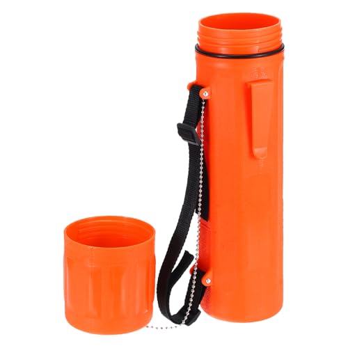 sourcing map Welding Rod Storage Tube, 14 Inch Tungsten Electrode Holder Container Airproof Waterproof 4.5kg Capacity with Strap, Orange