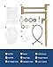 Deck Mount Pot Filler Faucet, ARCORA Solid Brass Pot Filler Brushed Gold Kitchen Folding Faucet with Stretchable Double Joint Swing Arm, Deck Mounted Pot Filler