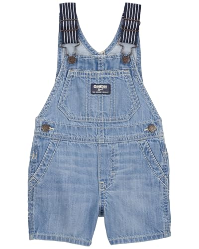 Reviews de Pantalones de peto para Bebé los preferidos por los clientes. 46 OshKosh B'Gosh - overol para niños, Pantalón corto azul cielo, 9 Meses