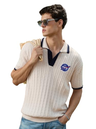 Polo NASA anti-transpiration en tricot torsadé léger pour homme