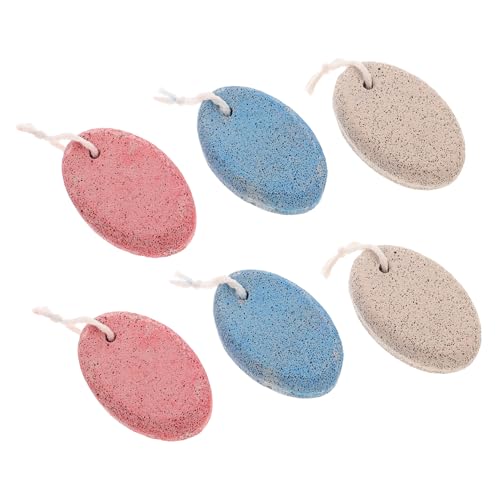 minkissy Hard Skin Remover 6pcs Natural Pumice Stone Foot Files Remover for Feet