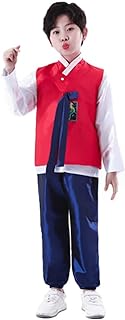 Boys Traditional Korean Dolbok Shirt Top Vest Costume Asian Pants Suit Set Outfit