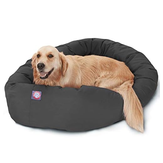 Majestic Pet 40 inch Gray Bagel Dog Bed Products