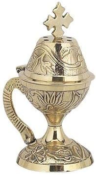 Cristiano Bizantino Ortodoxo Griego Incienso Quemador de Incienso Liturgia (8599b)