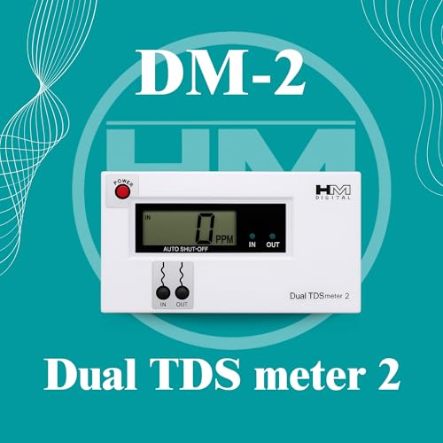 Image of HM Digital DM-2 Dual TDS Meter | Realtime Water Purity Tester | Digital TDS Checker With 0-9990 ppm Range | Hardness & Quality In-Out Testing Machine for Accurate Measurement With 2 Year Battery Life