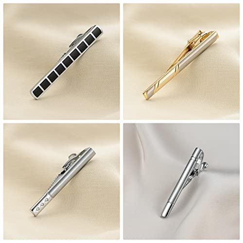Wynameleri Classic Tie Bars Clips 8 Pcs, Business Shirt Necktie Pin Pinch Clip Set For Men T0308003 #TOP5
