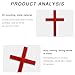 DXNQ 2PCS Metal Jesus Christ Cross Badge Stickers, 2.5