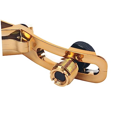 Abrazadera ajustable de plástico para micrófono de batería, diseño a prueba de golpes, compatible con cajas y tambores, color dorado miniatura 6