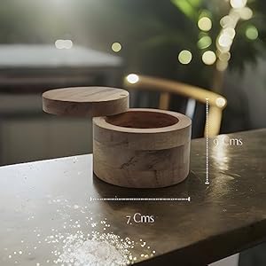 Salt Celler made of Acacia wood Spice box swivel lid cover for table gourmet herbs seasonings countertop primitive containers wooden dish jar storage box Salt Celler made of Acacia wood Spice box swivel lid cover for table gourmet herbs seasonings countertop primitive containers wooden dish jar storage box