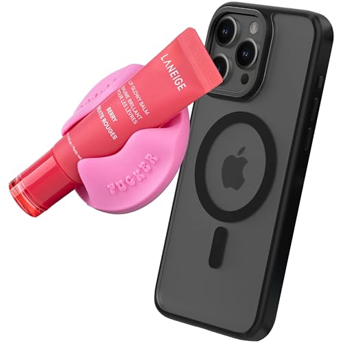 Pucker Pink Magnetic Lip Gloss Holder Phone Case | 10ml Tubes for iPhone & Android | Lip Balm Case (Lipgloss NOT Included)