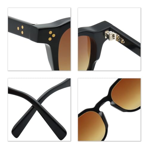 Lunettes de soleil en acétate haut de gamme rétro chic UV400