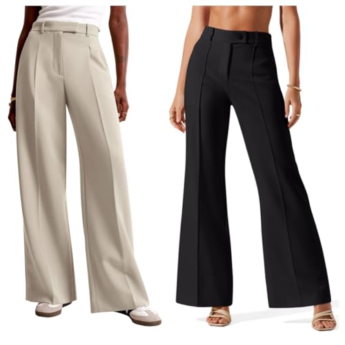 NIMIN Womens Dress Pants High Waisted Business Casual Flare Pants Work Trousers 2025 Fashion Outfits with Pockets