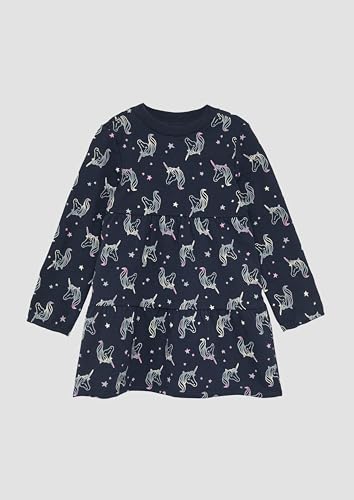 s.Oliver Weiches Sweat-Kleid mit All-Over-Print Navy 104
