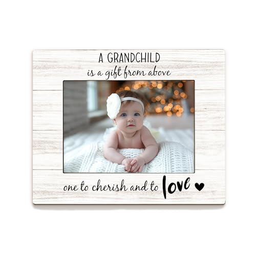 Beliran New Grandparent Gifts Picture Frame 5x7 First Time Grandparent Gifts Photo Frame Grandparents Baby Announcement A Grandchild is A Gift Wooden Picture Photo Frames for Desk Home Room Decor