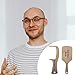 2pcs Bald Man's Comb, Bald Man Joke Hairbrush Bald Mans Comb and Brush Hairless Combing Funny Bald Man Wooden Grooming Tool Gag Gift for Bald Man Father Dad