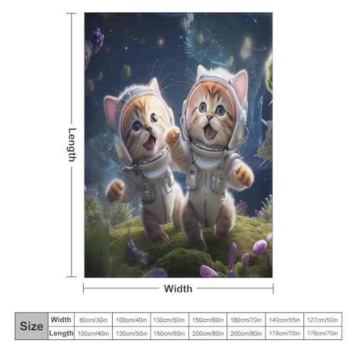 Couverture moelleuse chat mignon plaid flannel polaire lit - 6