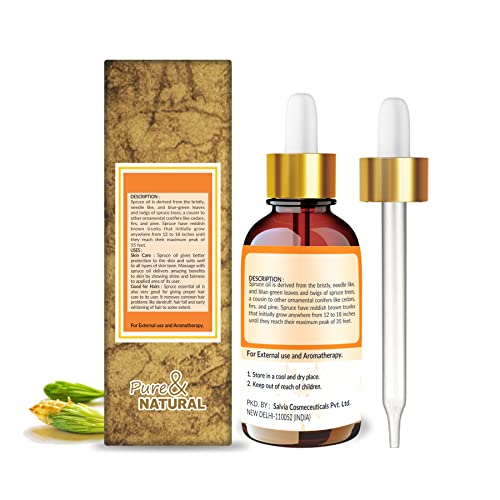 Image of Crysalis Spruce Oil 30 ml (1.01 fl oz) - Steam Distilled Fresh Conifer Aromatic Oil for Energizing Diffusion Blends, Masculine Perfumery & DIY Fragrance