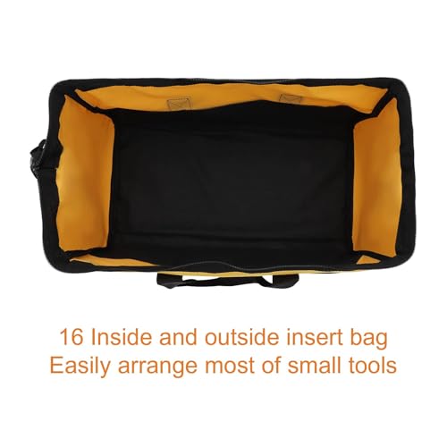 CROWNSHOP Tool Bag Heavy Duty Multi Tool Bag Organiser Technician Bag with Adjustable Shoulder Strap for Office Workshop Daily Use (37x21x29cm) 4 CROWNSHOP Tool Bag Heavy Duty Multi Tool Bag Organiser Technician Bag with Adjustable Shoulder Strap for Office Workshop Daily Use (37x21x29cm) - Image 4