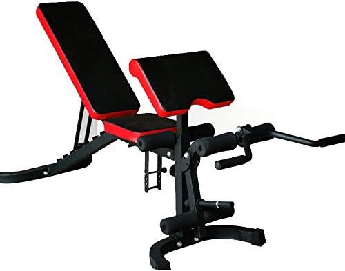 TOPYL Fitness Weight Bench,dumbbell Bench Flat Incline Decline Utility Exercise Equipment With Leg Extension For Home Gym Ab Exercises Black