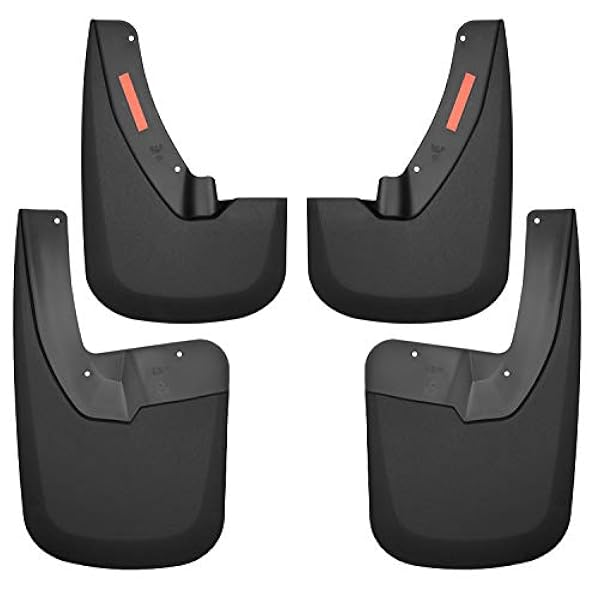 Husky Liners 58186 negro delantera y trasera juego de guardabarros (frontal y trasero guardabarros para 09 – 17 RAM 1500 con OE Flares)