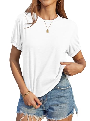 Image of UNCLECAT Women's Short Sleeve T Shirts Trendy Crew Neck Tops Basic Tee
