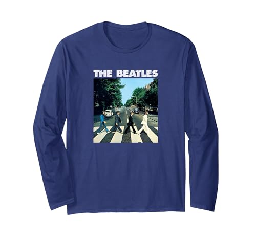The Beatles - Crossing Abbey Road Long Sleeve T-Shirt, Adult Unisex, Navy Blue, XX-Large
