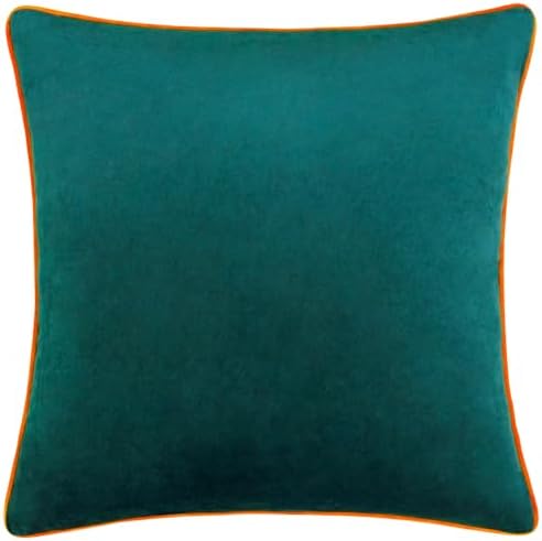 furn. Meridian Cushion Cover – Luxury Contrast Piped Velvet Decor...