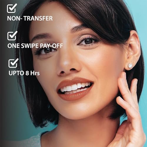 Image of Blue Heaven Non Transfer Matte Lip Color, Long Lasting upto 8 hrs, Light Weight & Smudge Proof, Non Transfer Liquid Lipsticks for Women, 502, 2.8ml