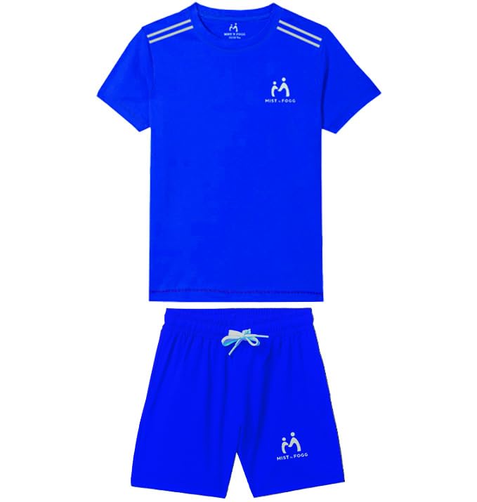 Image of MIST N FOGG Boys and Girls Sports Dry Fit T-Shirts and Short Set