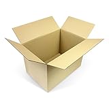 Qualität: Einwellig 25 Faltkartons 600 x 400 x 400 mm Versandkartons aus Wellpappe 1 wellige Kartonverpackungen KK 109