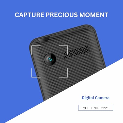 Image of Philips All-New E2221 Sleek & Stylish |Keypad Mobile with 2.4 inch Screen|2500 MAH Battery | 2030mm Speaker| Wireless FM | Bright Torch| Digital Camera|Cool Gray