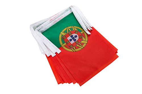 TSMD Portugal Flag, 100 Feet Portuguese Flag National Country World Pennant Flags Banner String,Party Decorations for Olympics,Bar,World Cup,School Sports Events,International Festival Celebration - Thumbnail 3